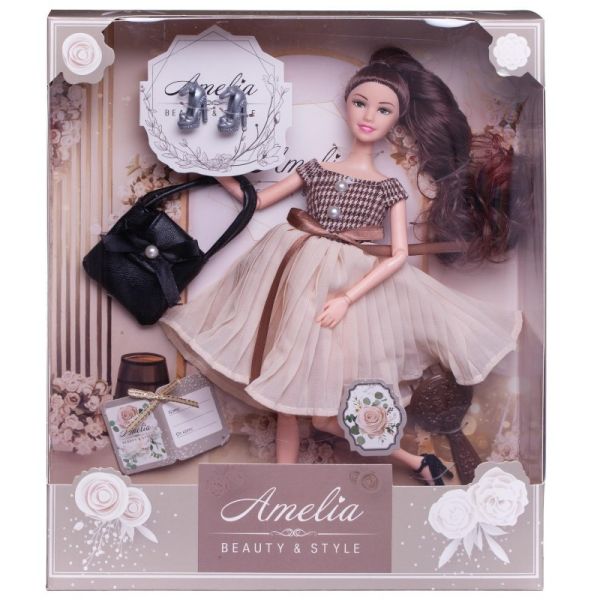 Кукла ABTOYS Amelia Современный шик PT-01615 с аксессуарами 30 см