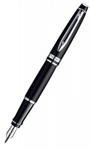 Ручка перьевая WATERMAN Expert 3 (S0951840) Matte Black CT (F) чернила: синий перо нержавеющая сталь хром
